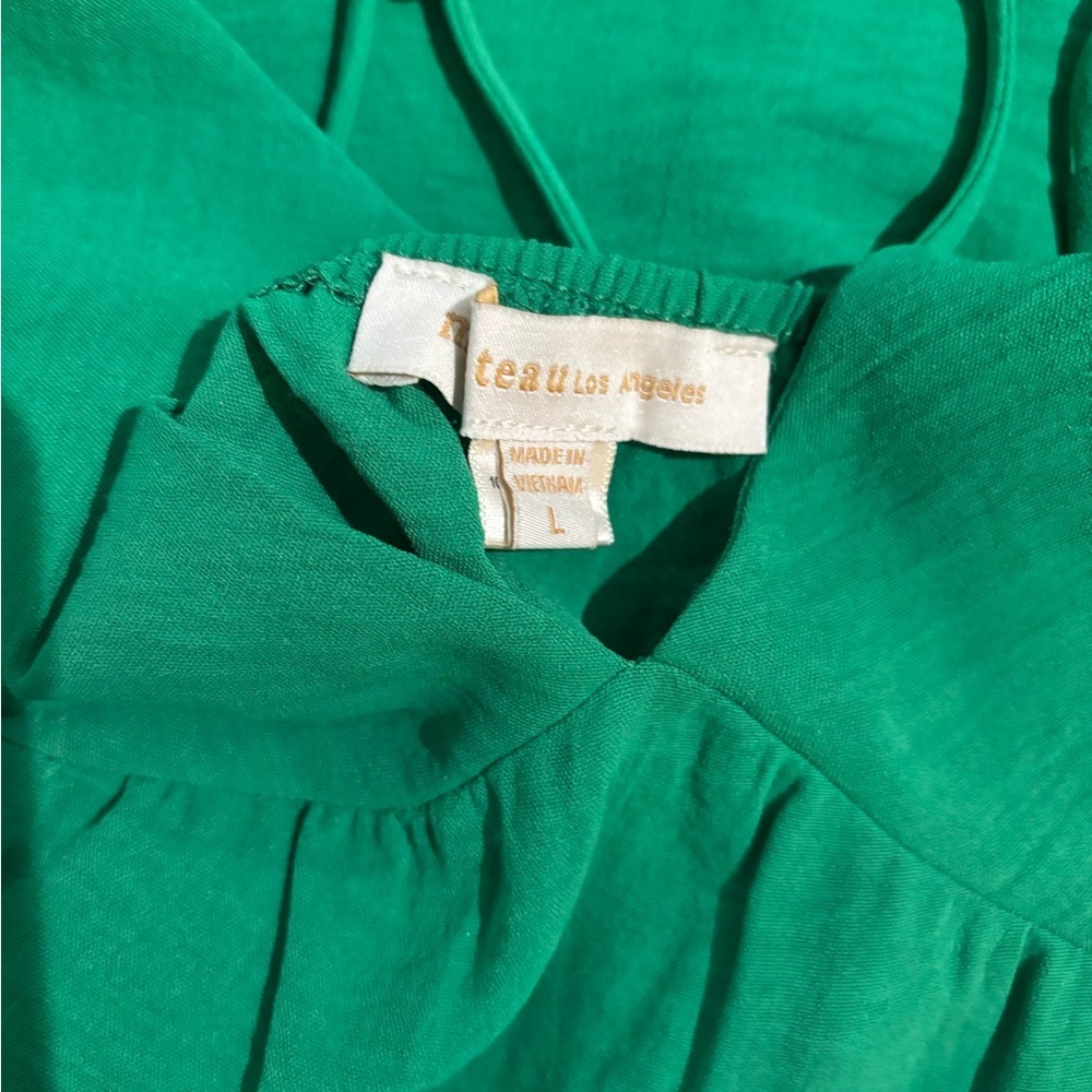 Monteau Los Angeles Green Maxi Dress, Size: L - Picture 4 of 4